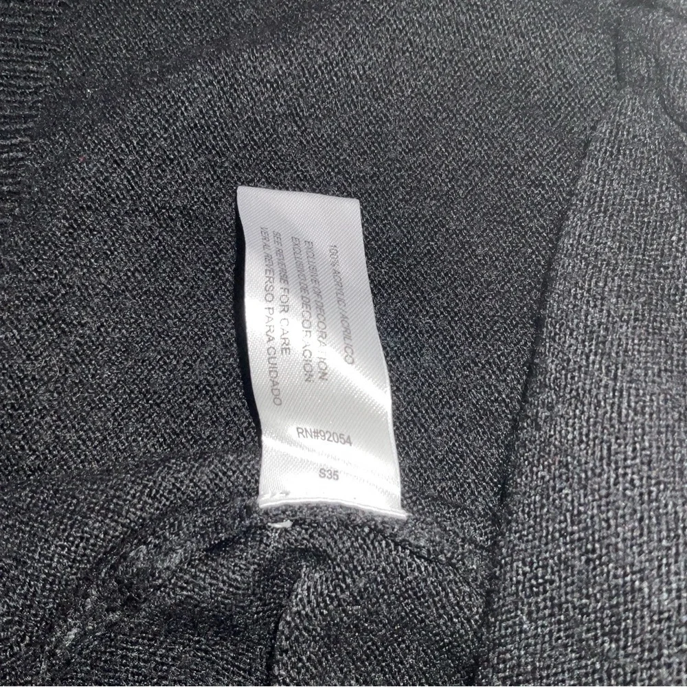 Debbie Morgan Jeweled Trim Black 3/4 Sleeve Cardigan Women Size Petite Small - Picture 9 of 10